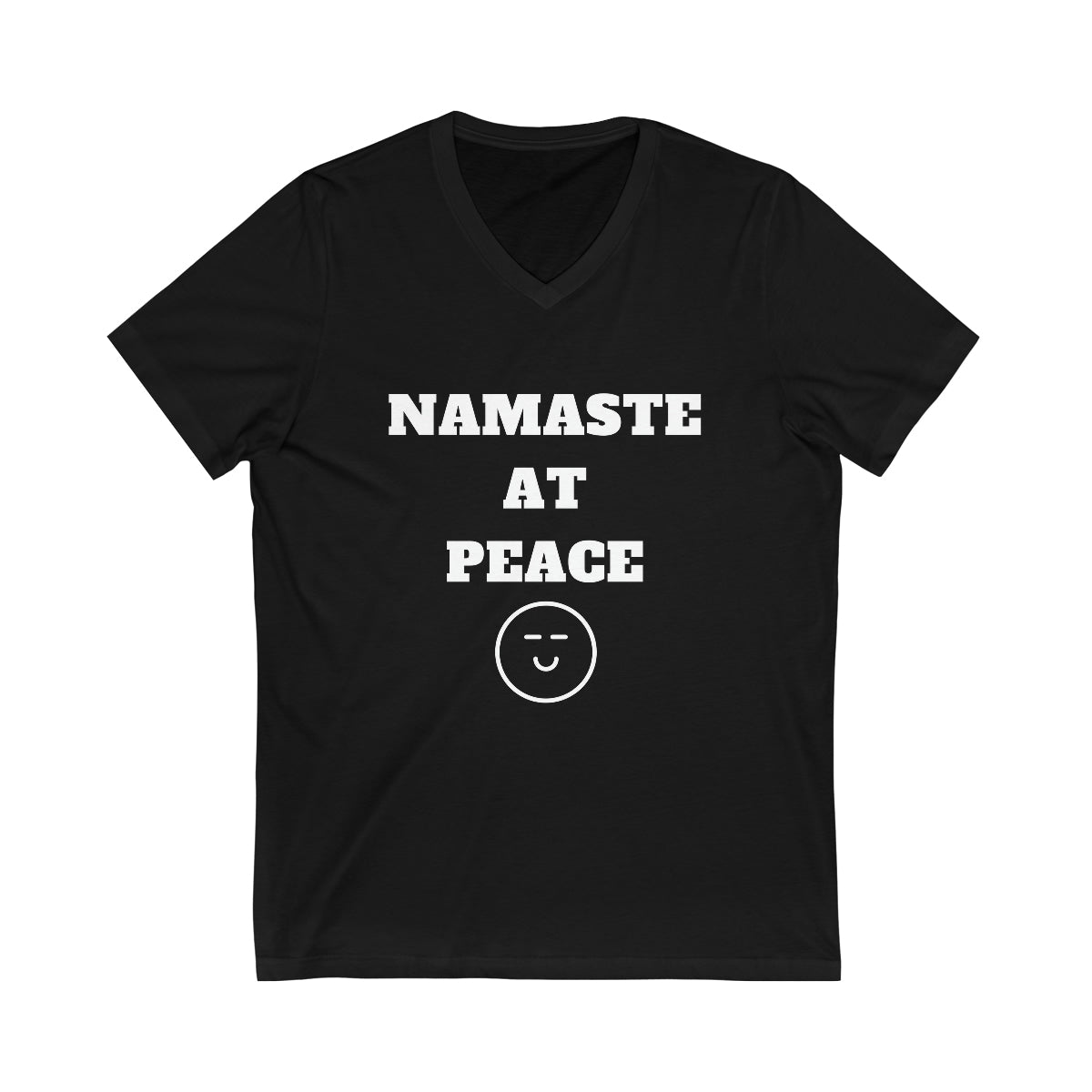 Namaste At Peace Unisex V-Neck Soft T-Shirt