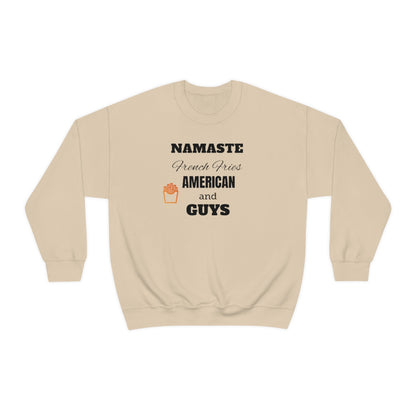 Namaste French Fries And American Guys Premium Unisex Sweatshirt