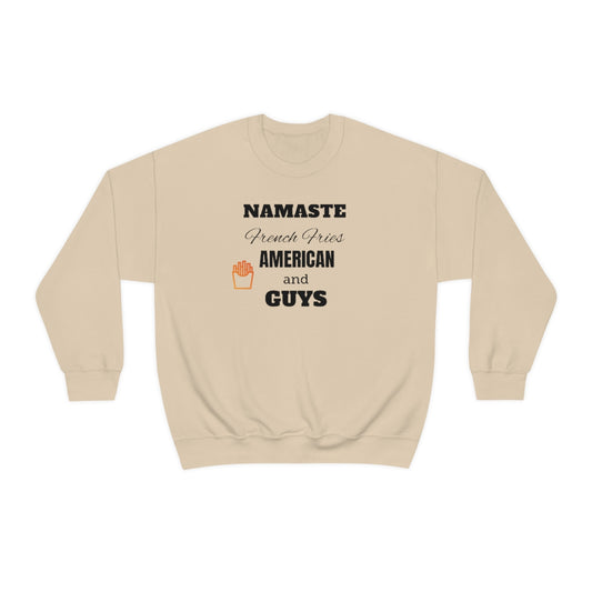 Namaste French Fries And American Guys Premium Unisex Sweatshirt