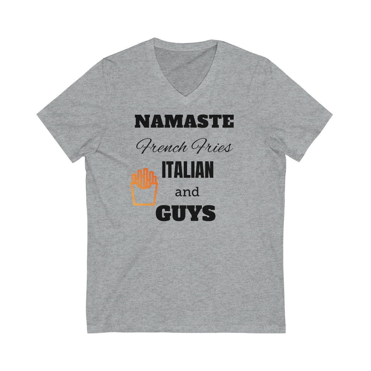 Namaste Italian Guys V-Neck Unisex Soft T-Shirt