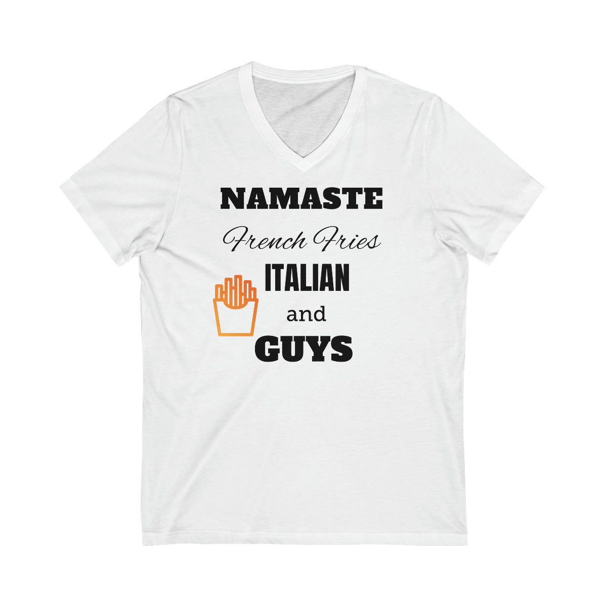 Namaste Italian Guys V-Neck Unisex Soft T-Shirt