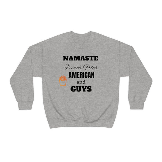 Namaste French Fries And Italian Guys Premium Unisex Sweatshirt