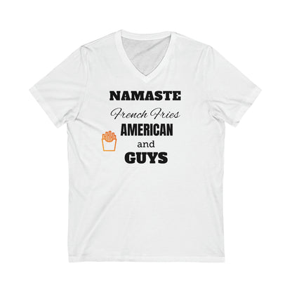 Namaste American Guys V-Neck Unisex Soft T-Shirt